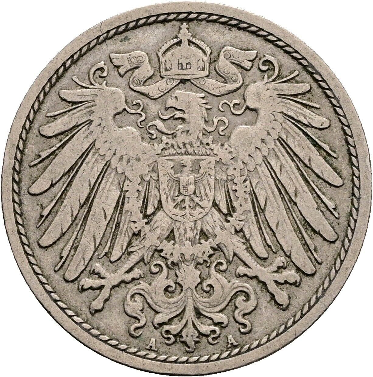 10 Pfennig 1901 A – Rückseite