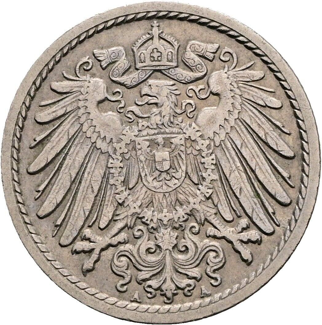 5 Pfennig 1913 A – Rückseite