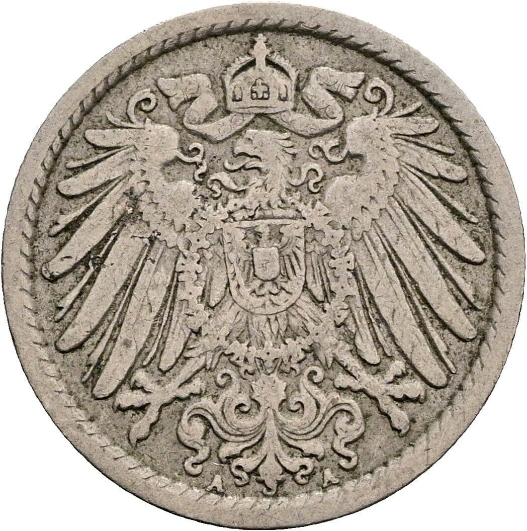 5 Pfennig 1906 A – Rückseite