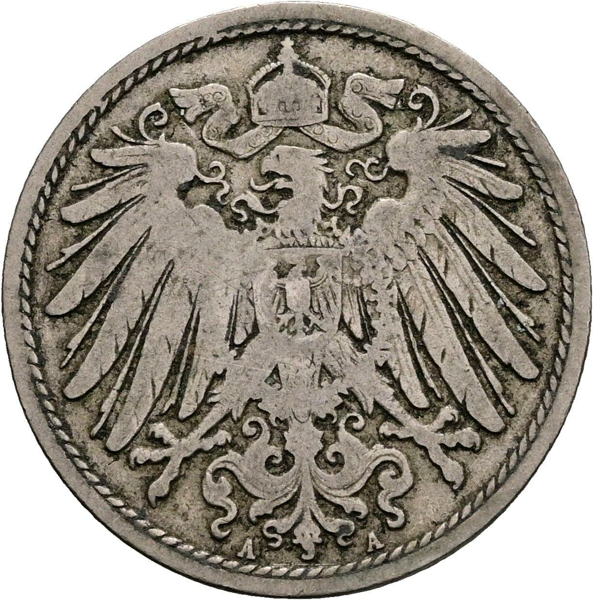 10 Pfennig 1899 A – Rückseite