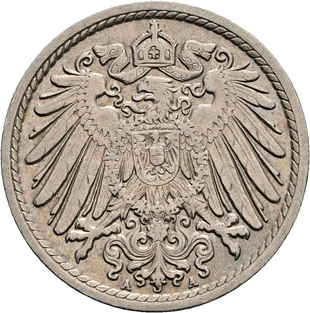 5 Pfennig 1914 A – Rückseite