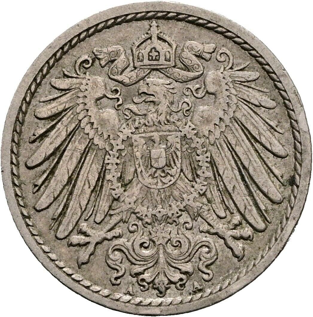 5 Pfennig 1912 A – Rückseite