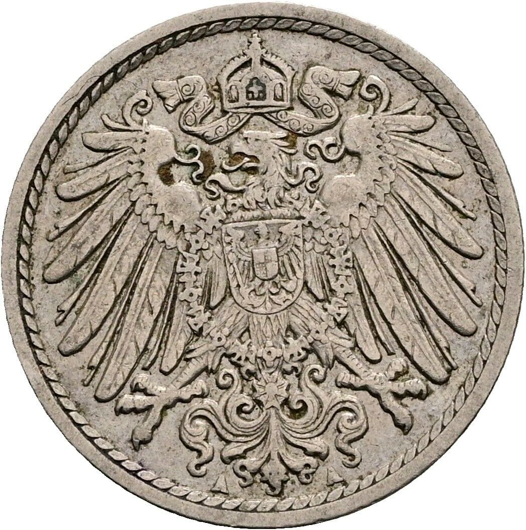5 Pfennig 1911 A – Rückseite