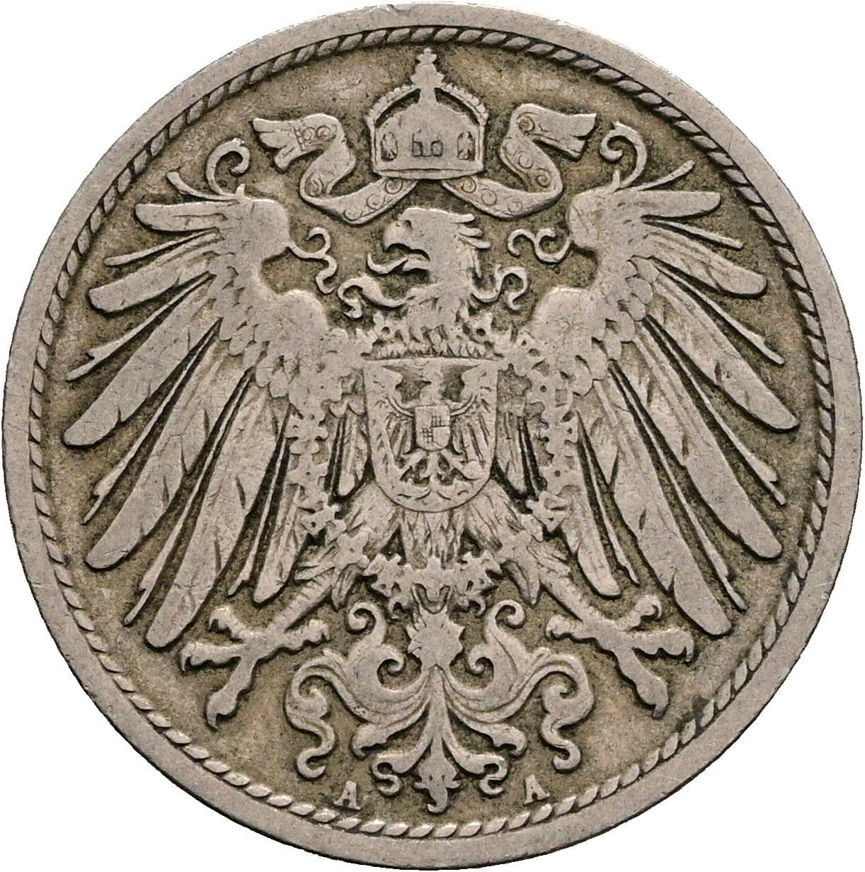 10 Pfennig 1905 A – Rückseite