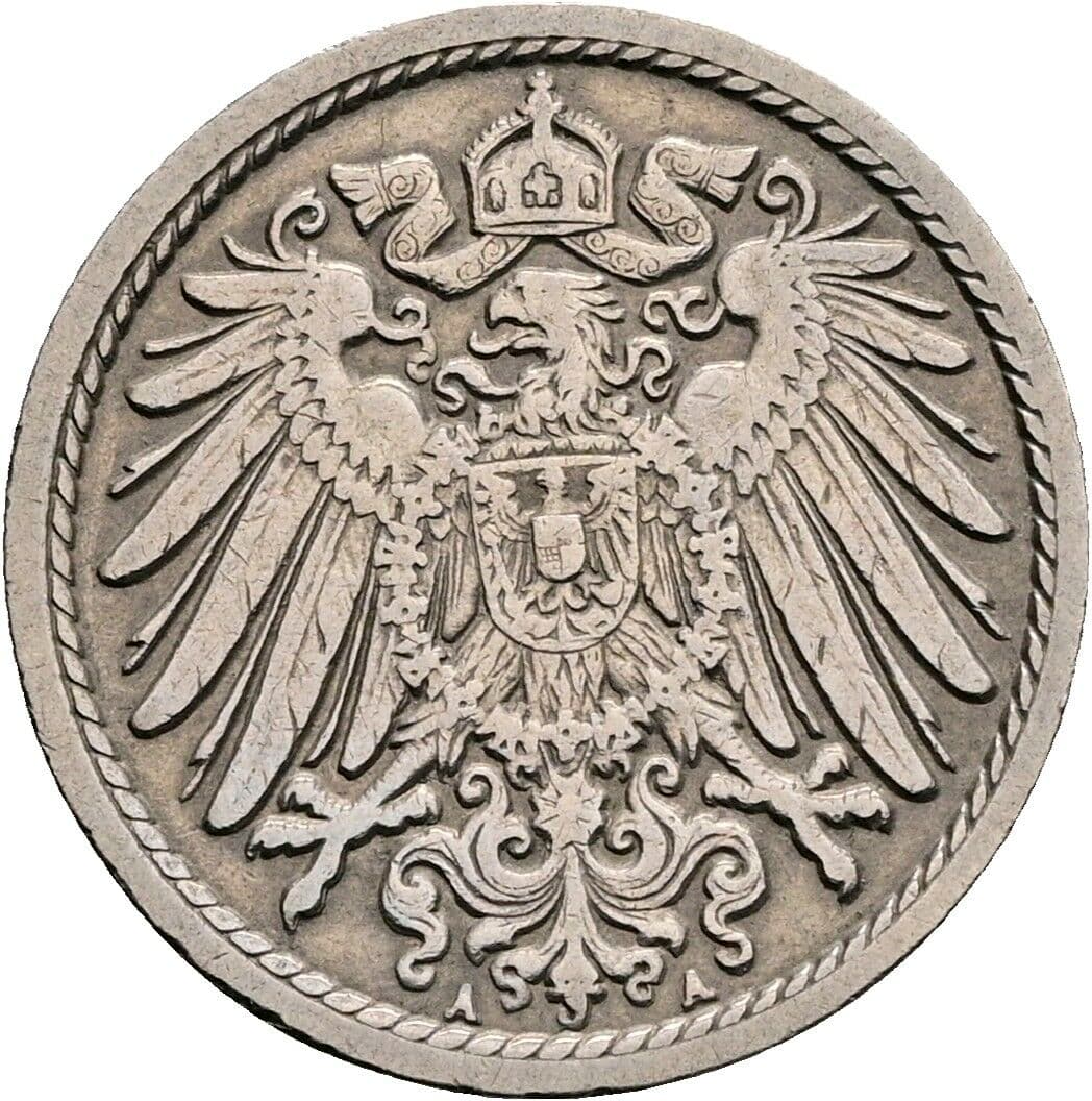 5 Pfennig 1906 A – Rückseite