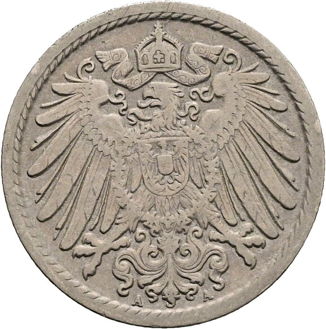 5 Pfennig 1898 A – Rückseite