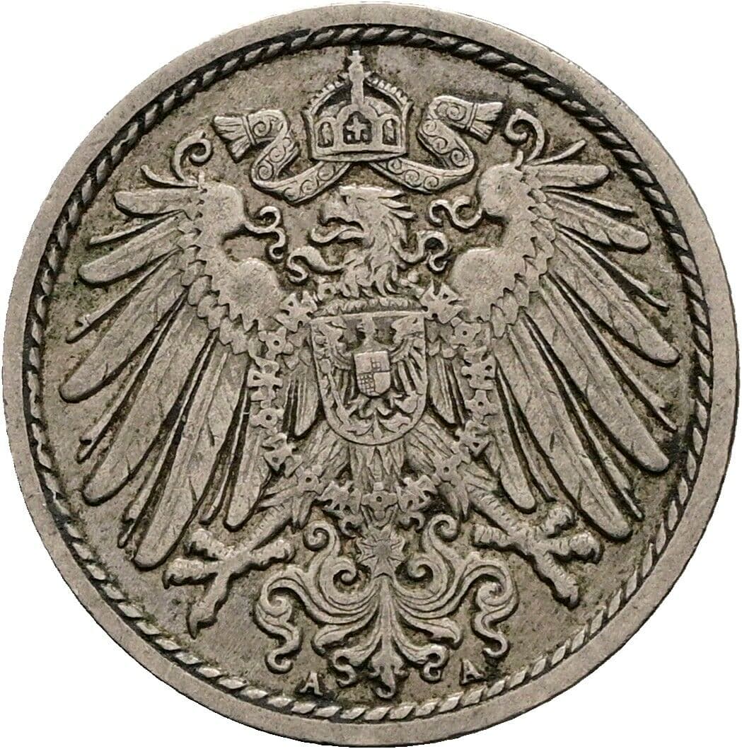 5 Pfennig 1913 A – Rückseite