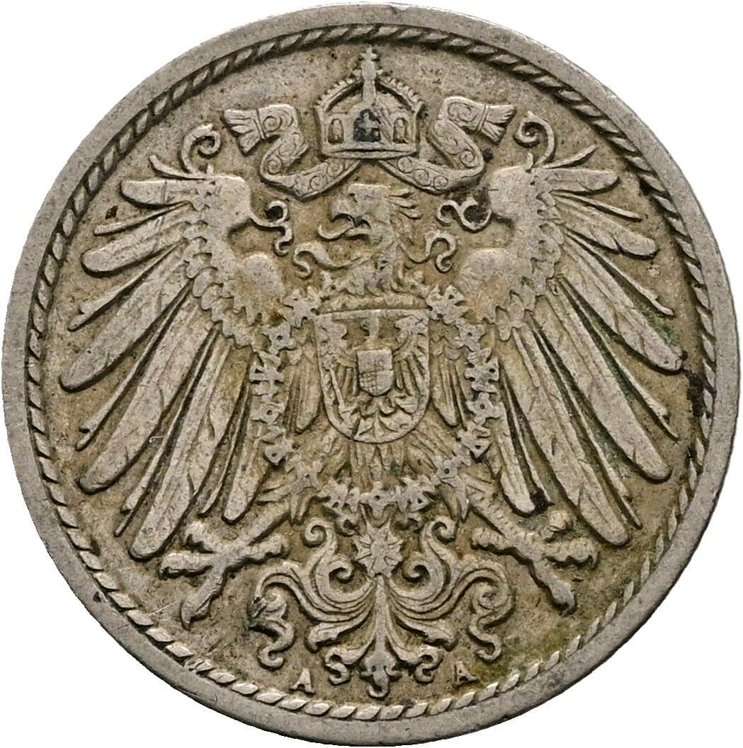 5 Pfennig 1912 A – Rückseite