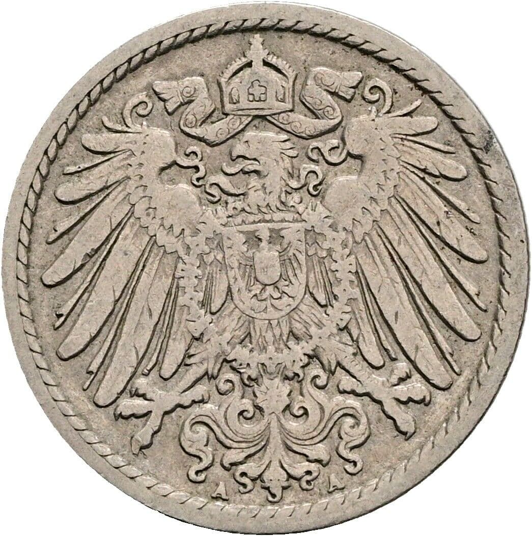 5 Pfennig 1900 A – Rückseite