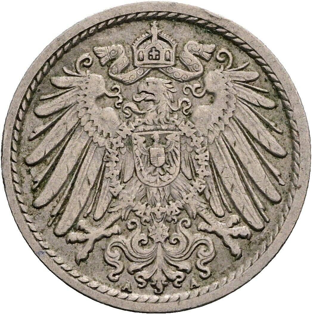 5 Pfennig 1912 A – Rückseite
