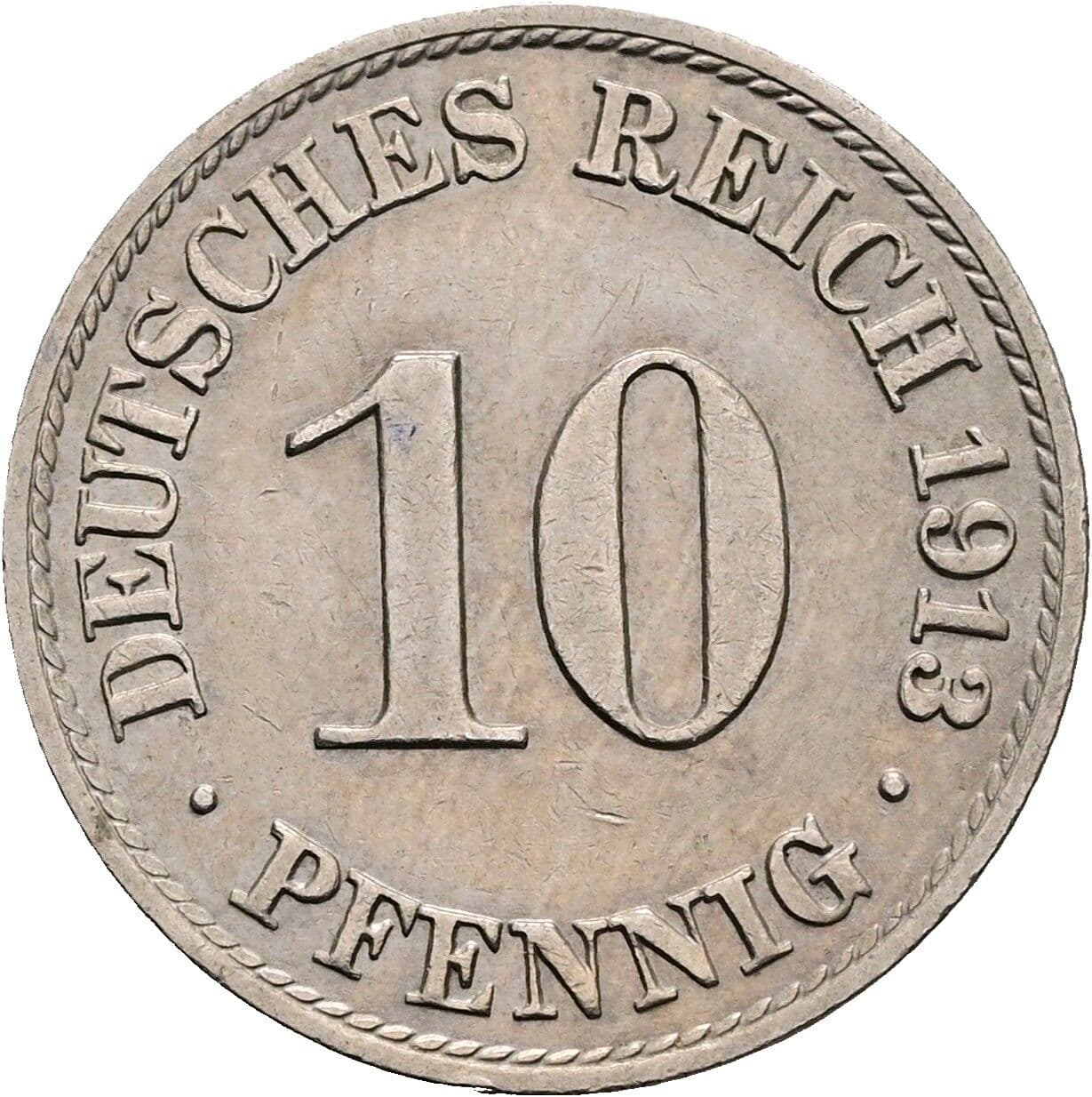 10 Pfennig 1913 A – Vorderseite
