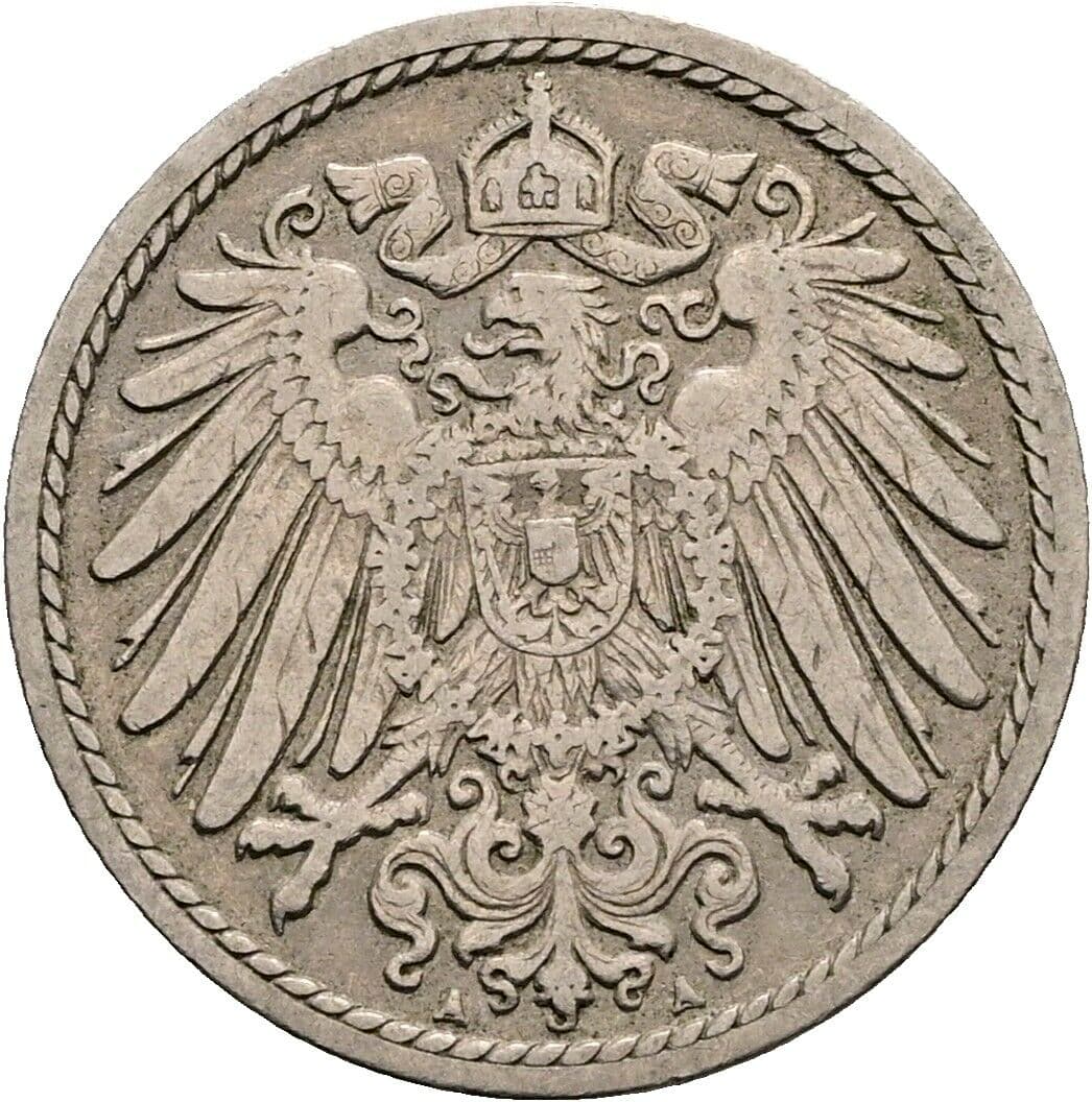 5 Pfennig 1902 A – Rückseite