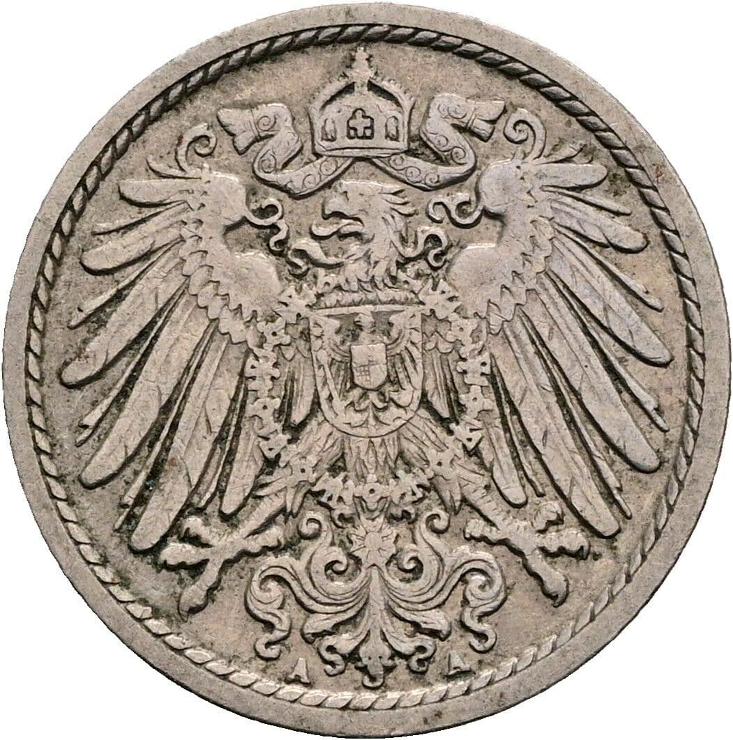 5 Pfennig 1905 A – Rückseite