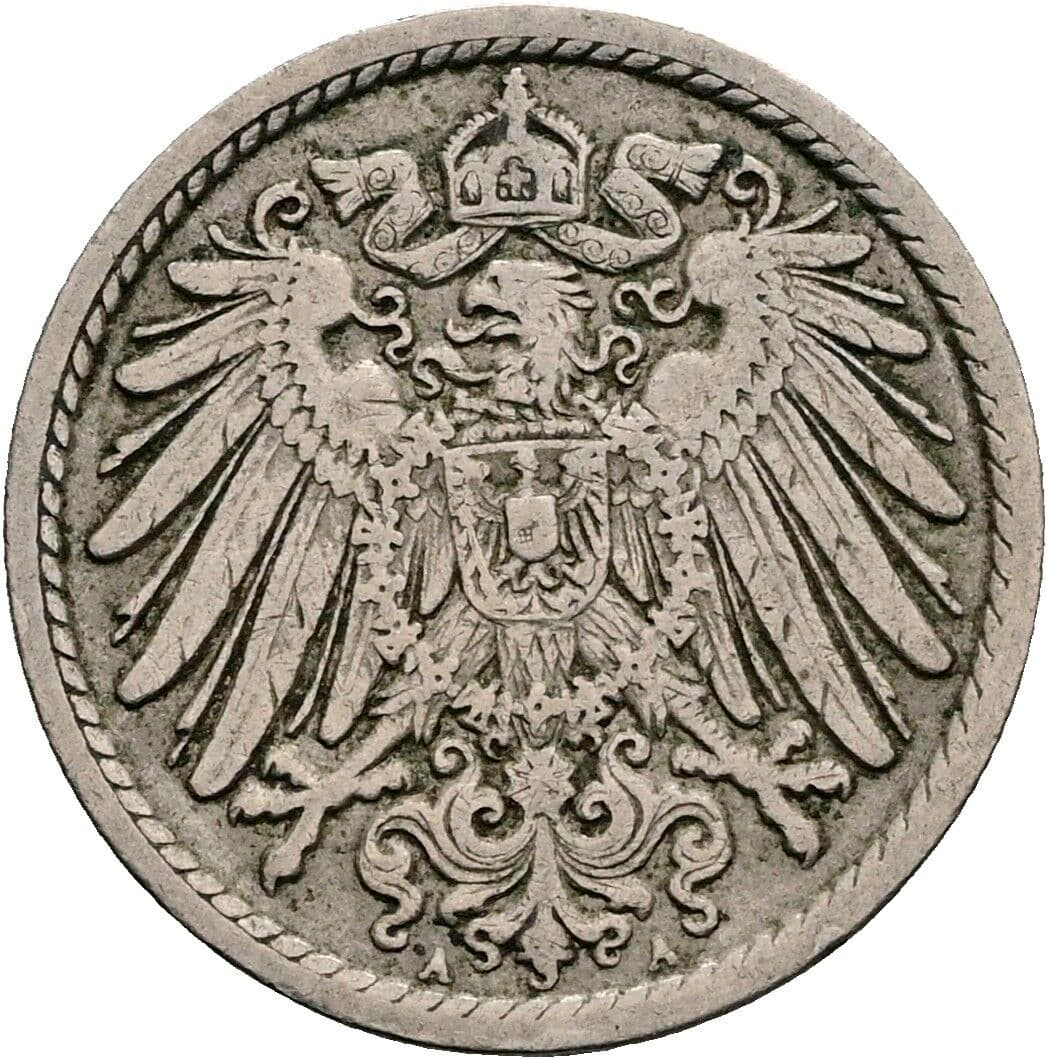 5 Pfennig 1900 A – Rückseite
