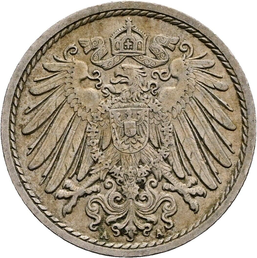 5 Pfennig 1913 A – Rückseite