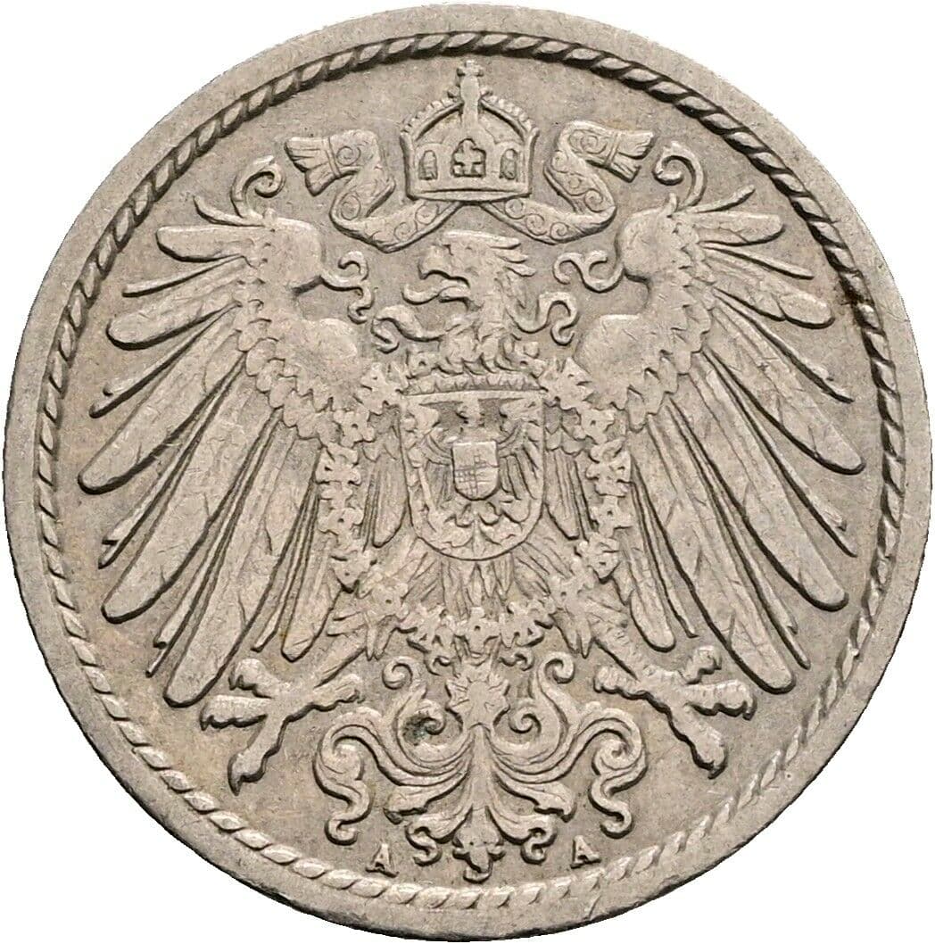5 Pfennig 1911 A – Rückseite
