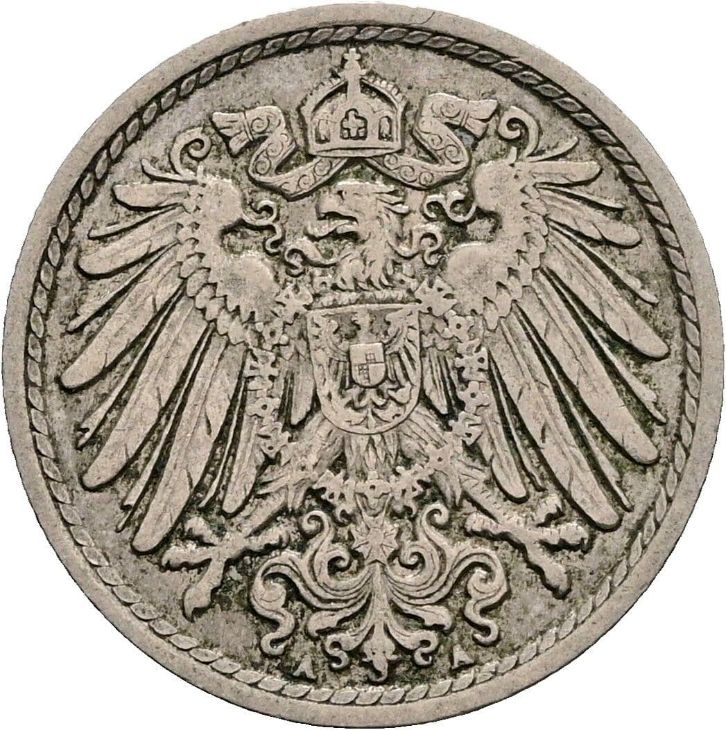 5 Pfennig 1913 A – Rückseite