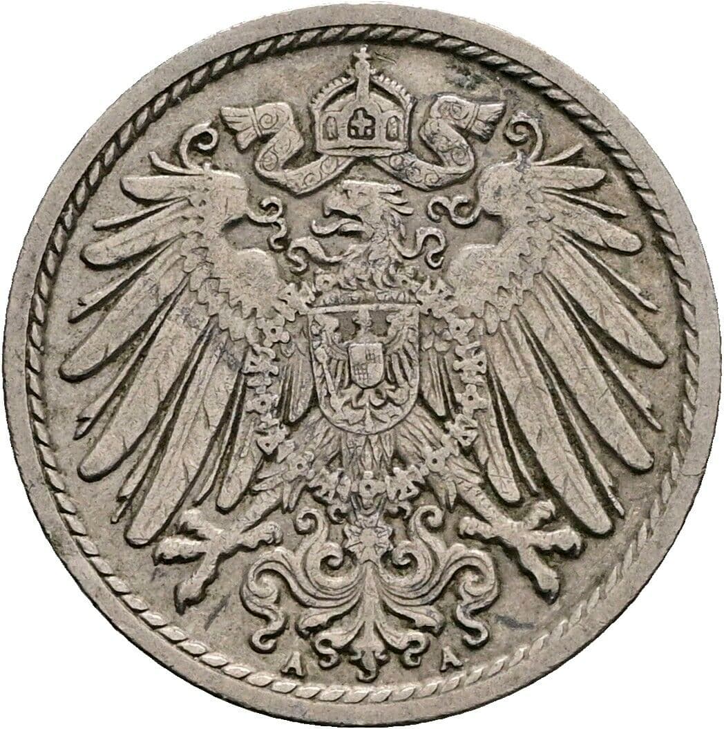 5 Pfennig 1912 A – Rückseite