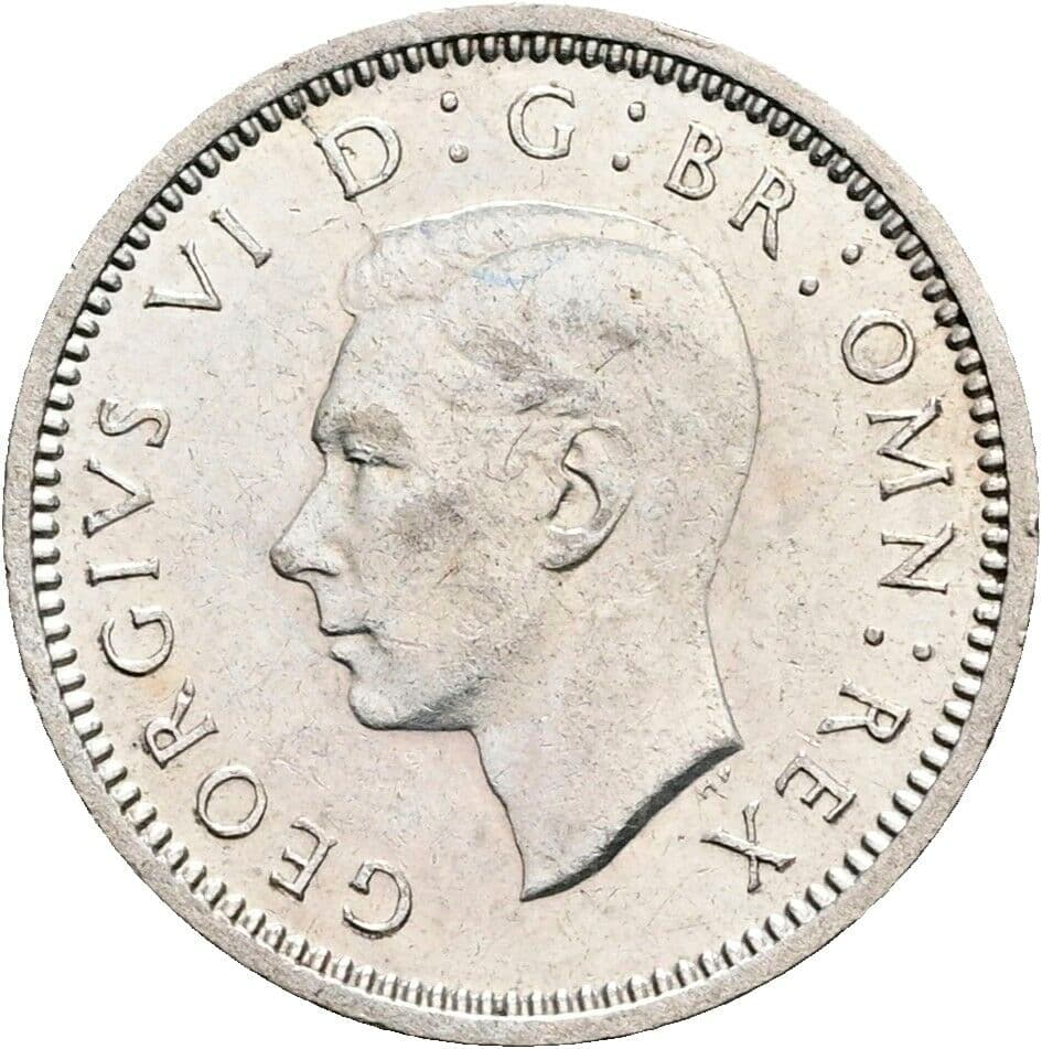 3 Pence Georg VI. (1936-1952) 1940 – Vorderseite