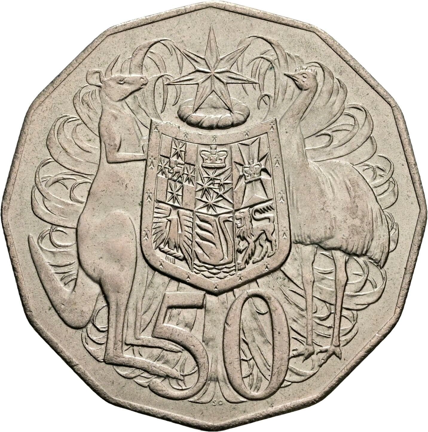 50 Cents Elisabeth II. 1952-2022 1979 – Rückseite