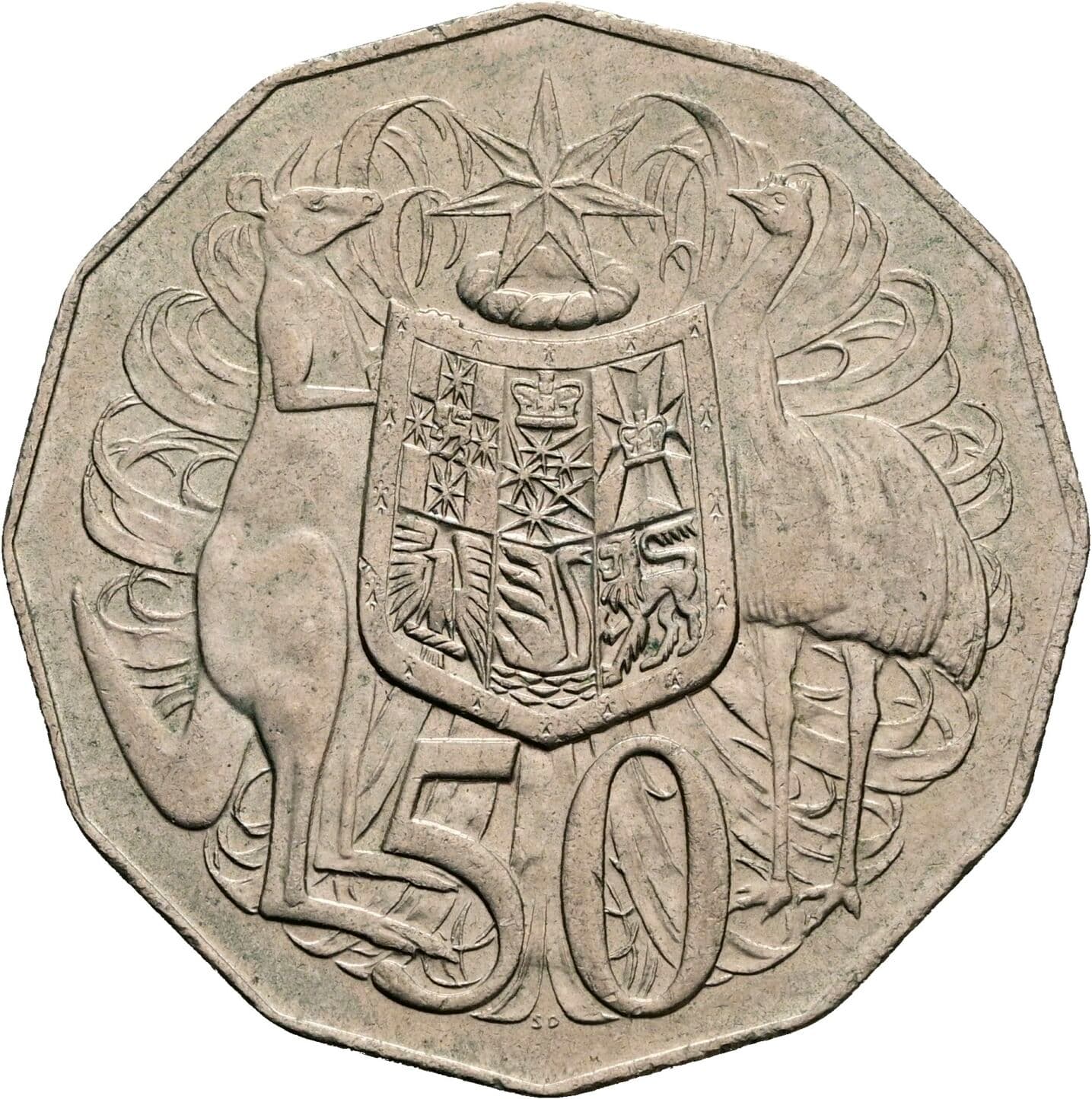 50 Cents Elisabeth II. 1952-2022 1978 – Rückseite
