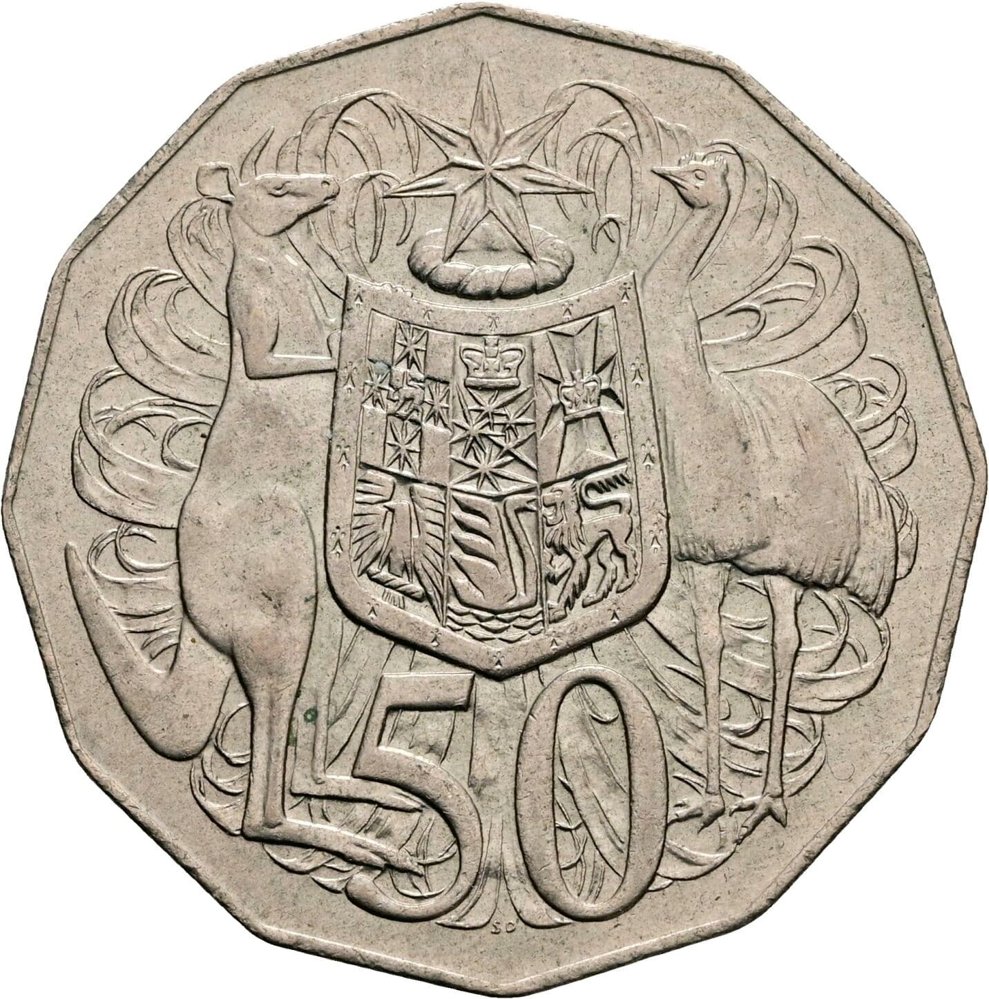 50 Cents Elisabeth II. 1952-2022 1978 – Rückseite