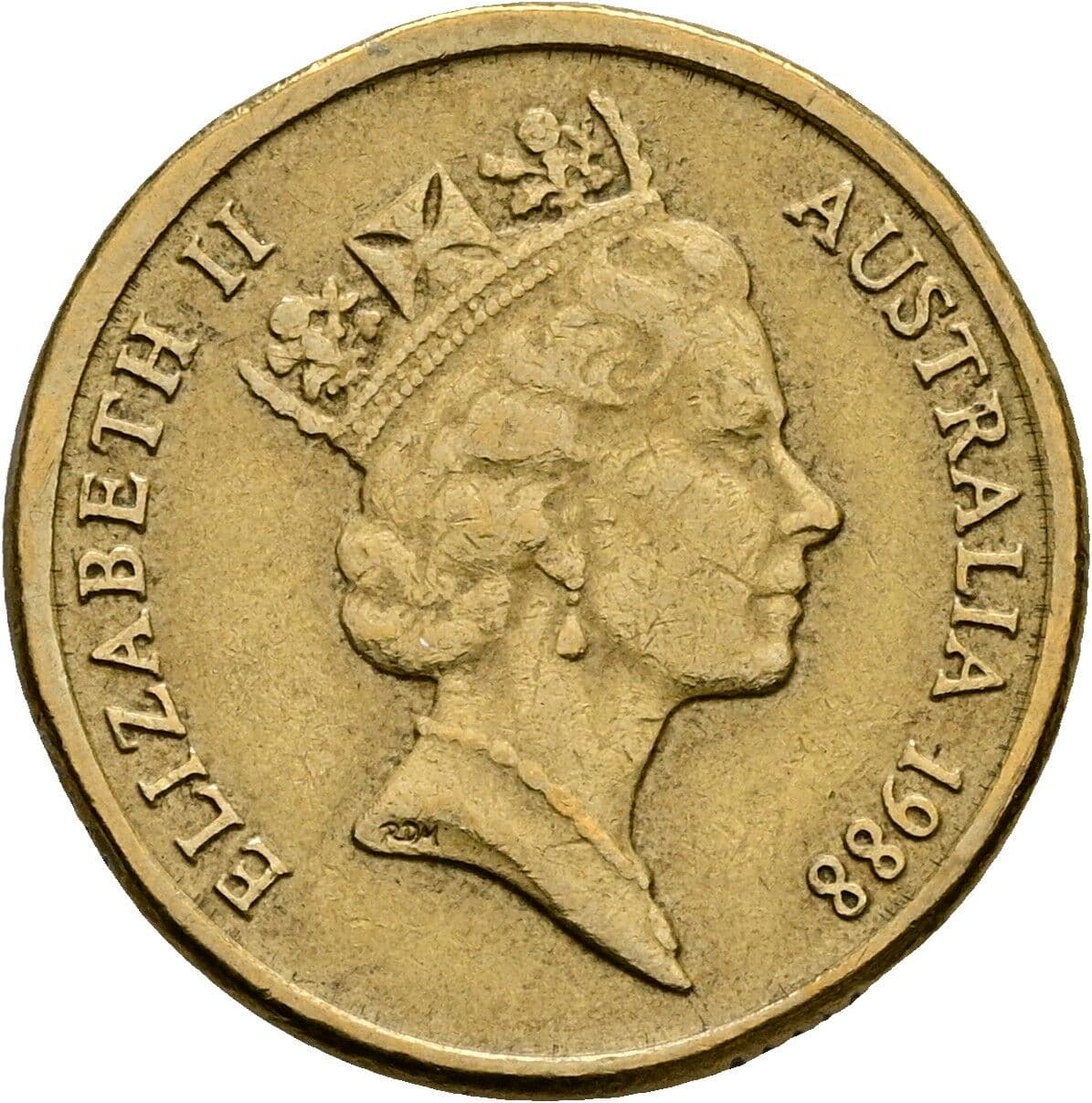 2 Dollars Elisabeth II. 1952-2022 1988 – Vorderseite