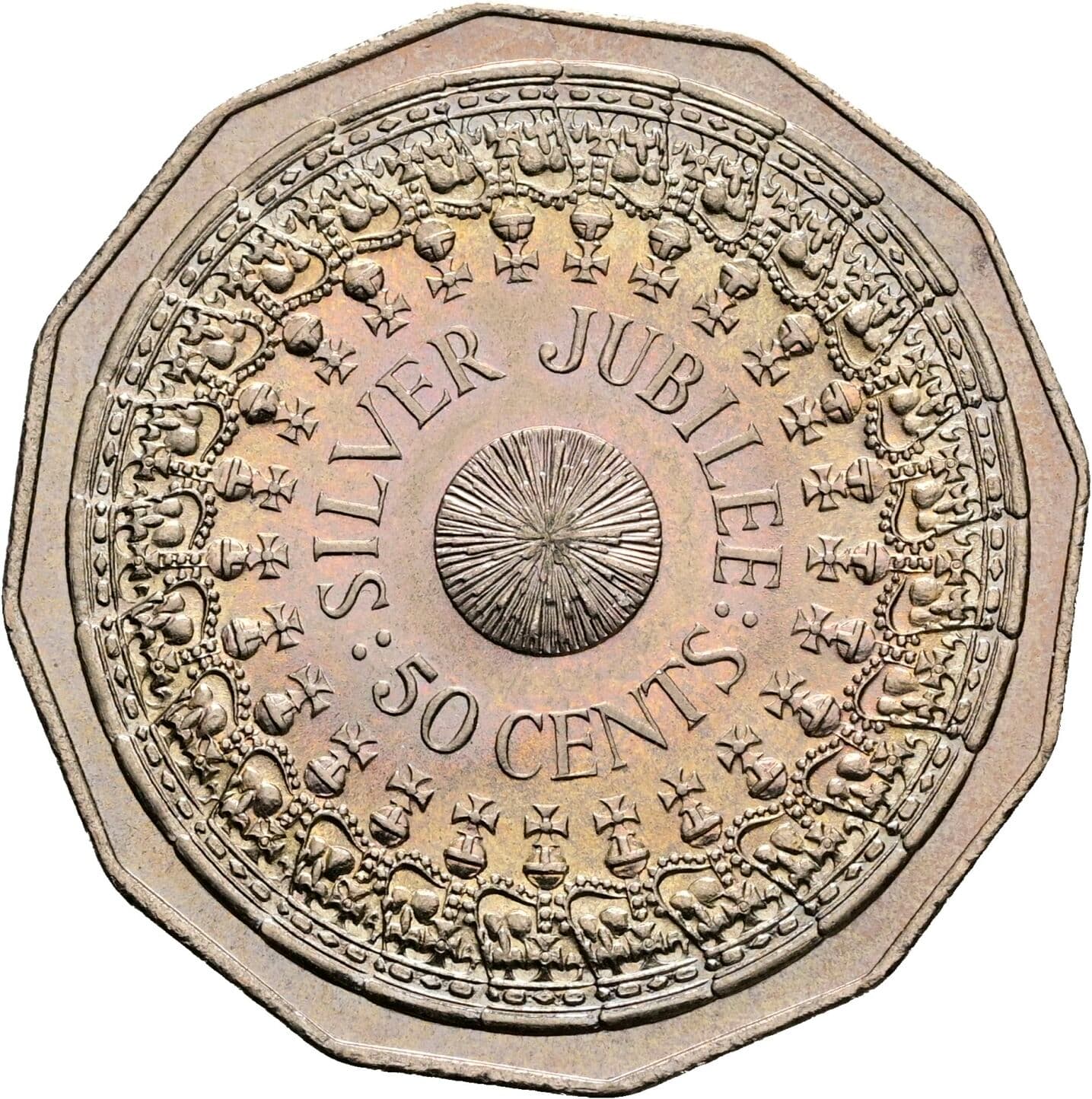 50 Cents Elisabeth II. 1952-2022 1977 – Rückseite