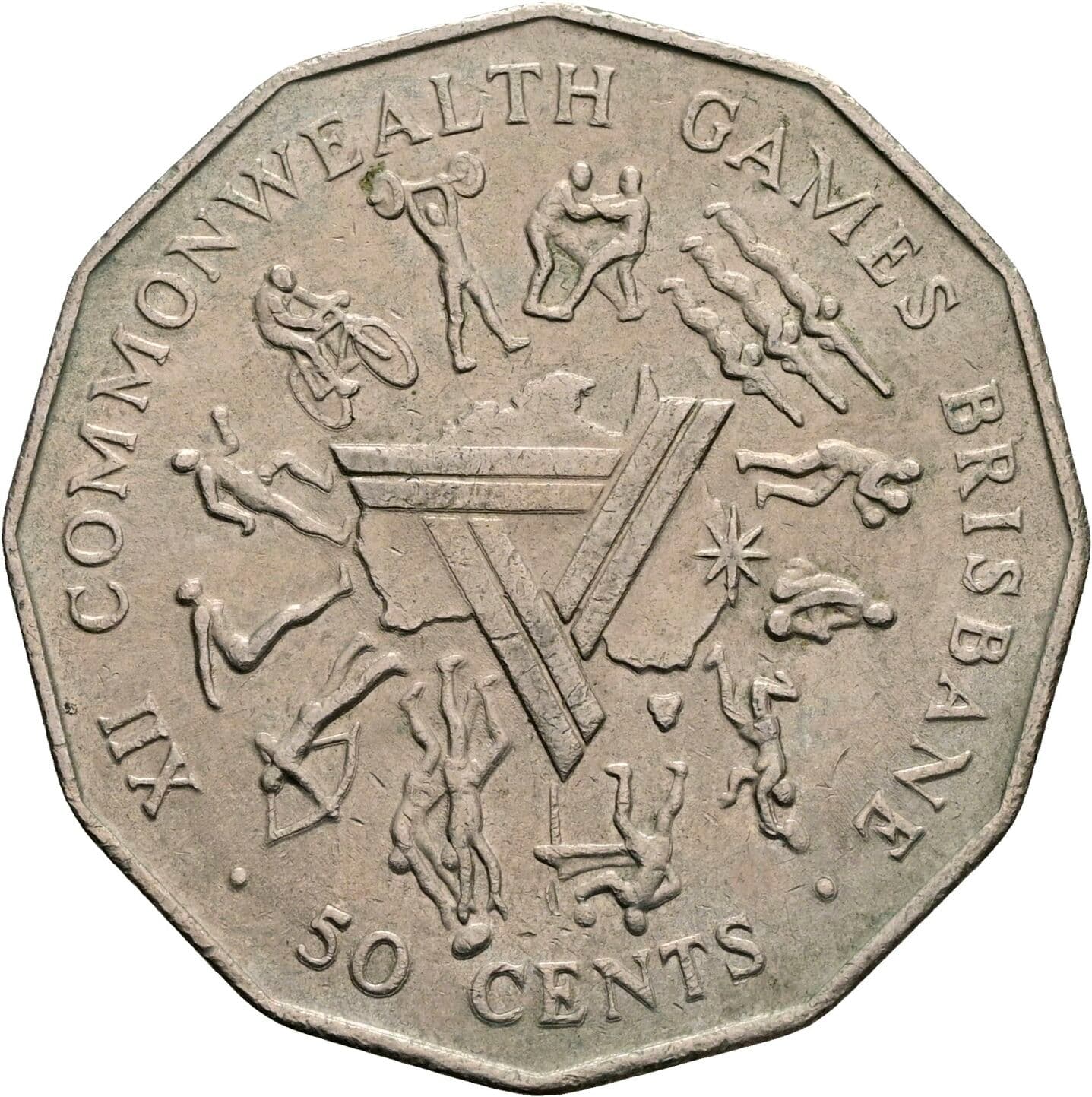 50 Cents Elisabeth II. 1952-2022 1982 – Rückseite