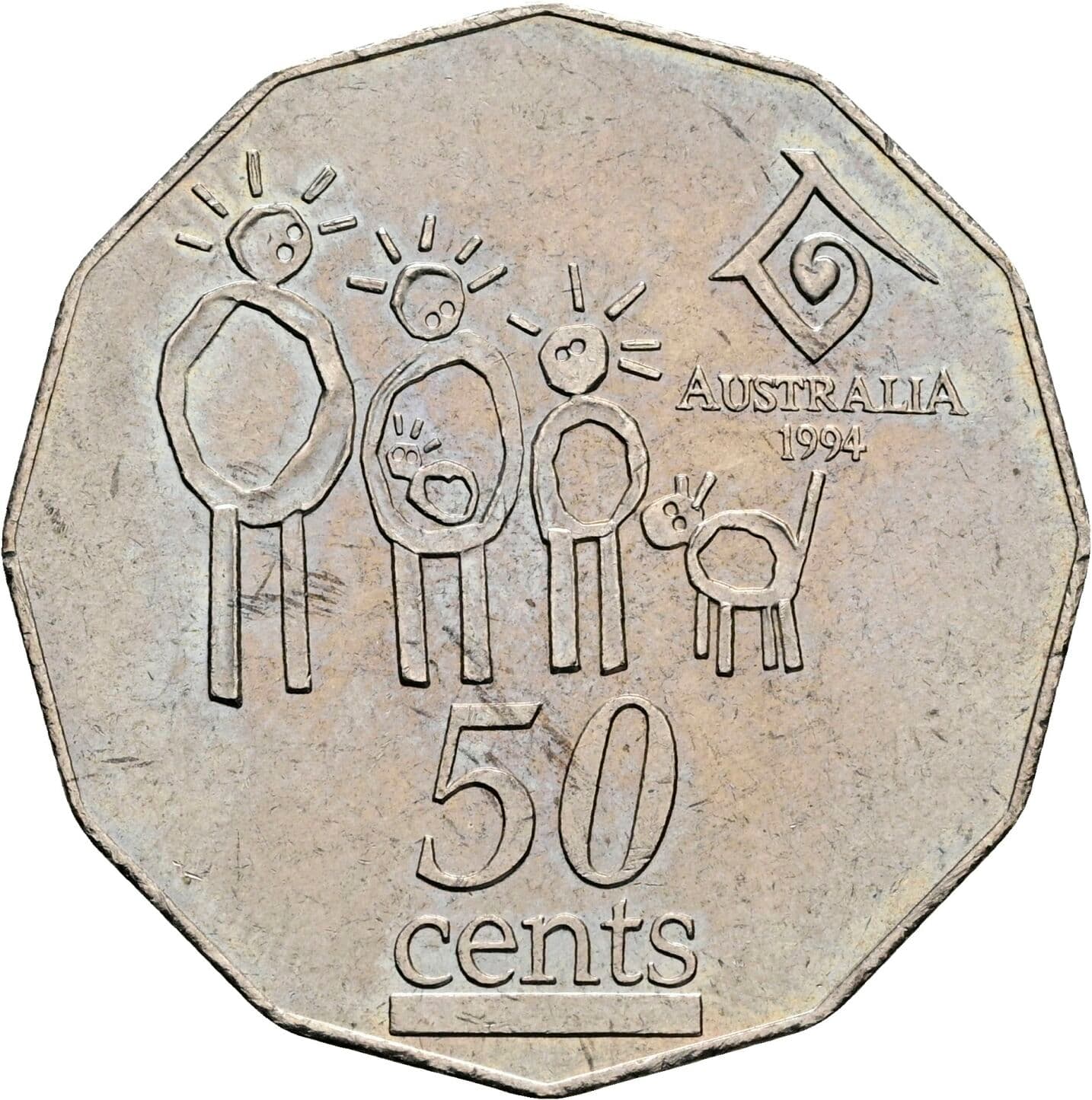 50 Cents Elisabeth II. 1952-2022 1994 – Rückseite