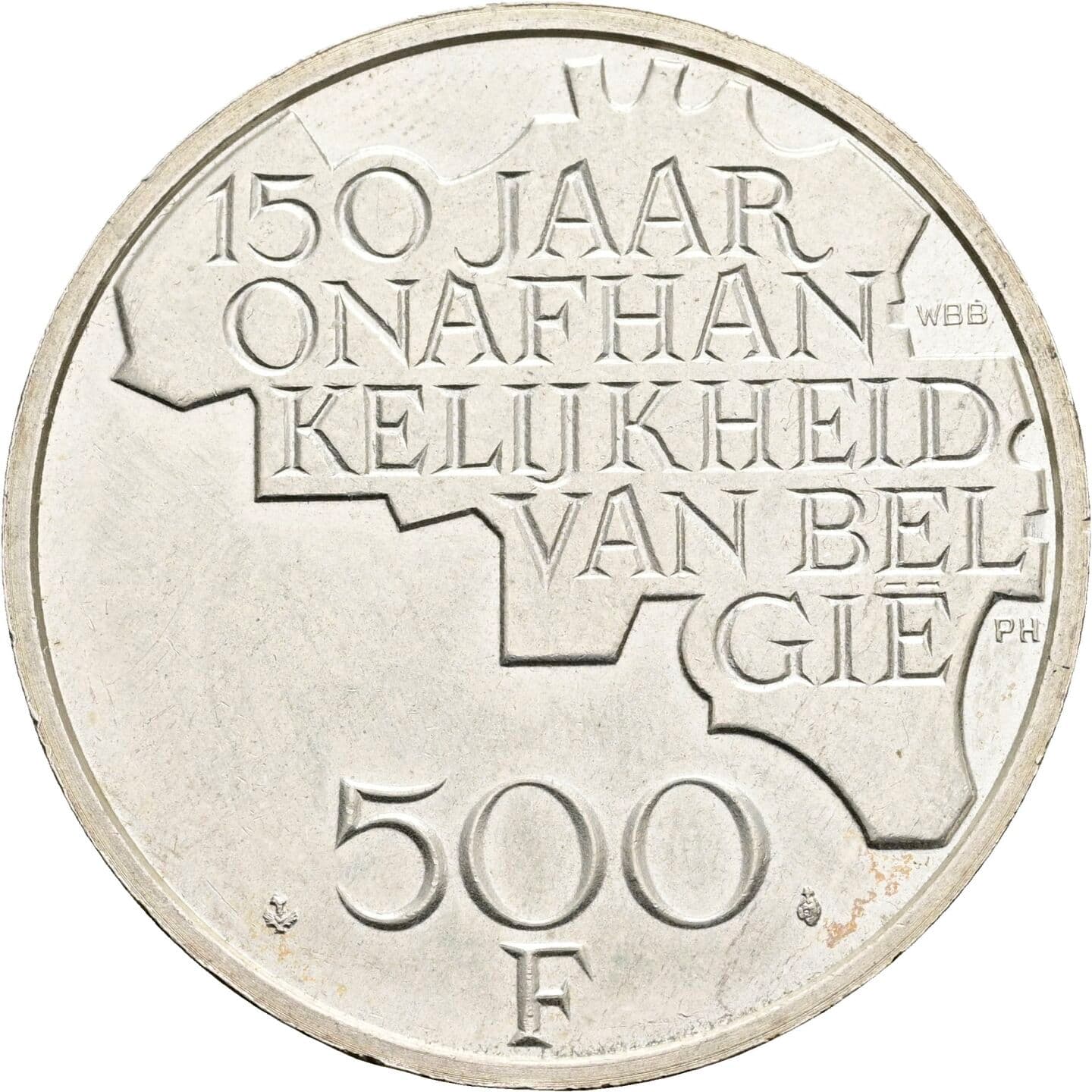 500 Frank Baudouin I. (1951-1993) 1980 – Rückseite