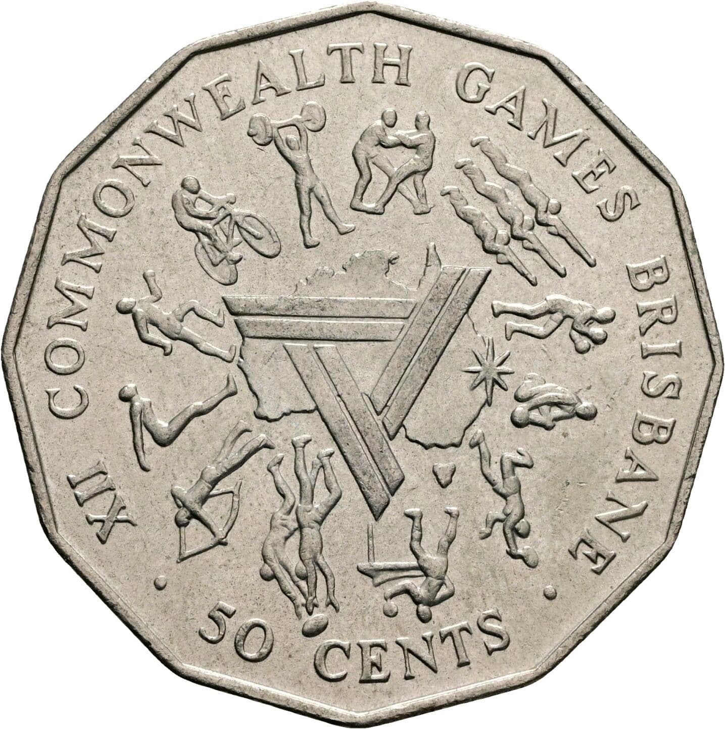 50 Cents Elisabeth II. 1952-2022 1982 – Rückseite