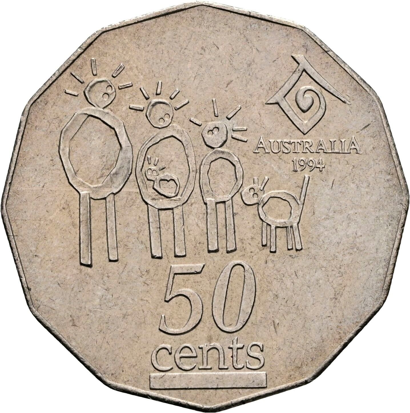 50 Cents Elisabeth II. 1952-2022 1994 – Rückseite
