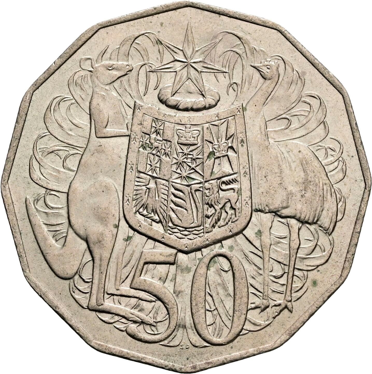 50 Cents Elisabeth II. 1952-2022 1979 – Rückseite