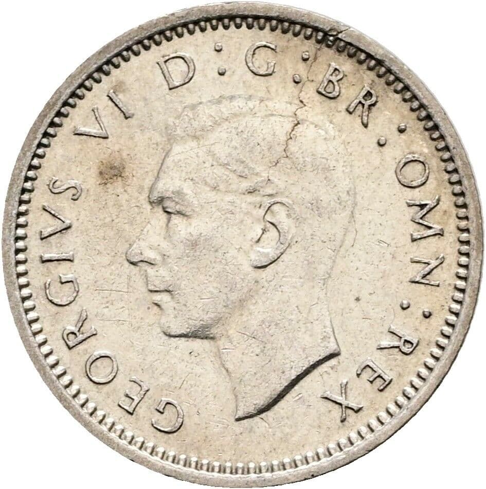 3 Pence Georg VI. (1936-1952) 1940 – Vorderseite