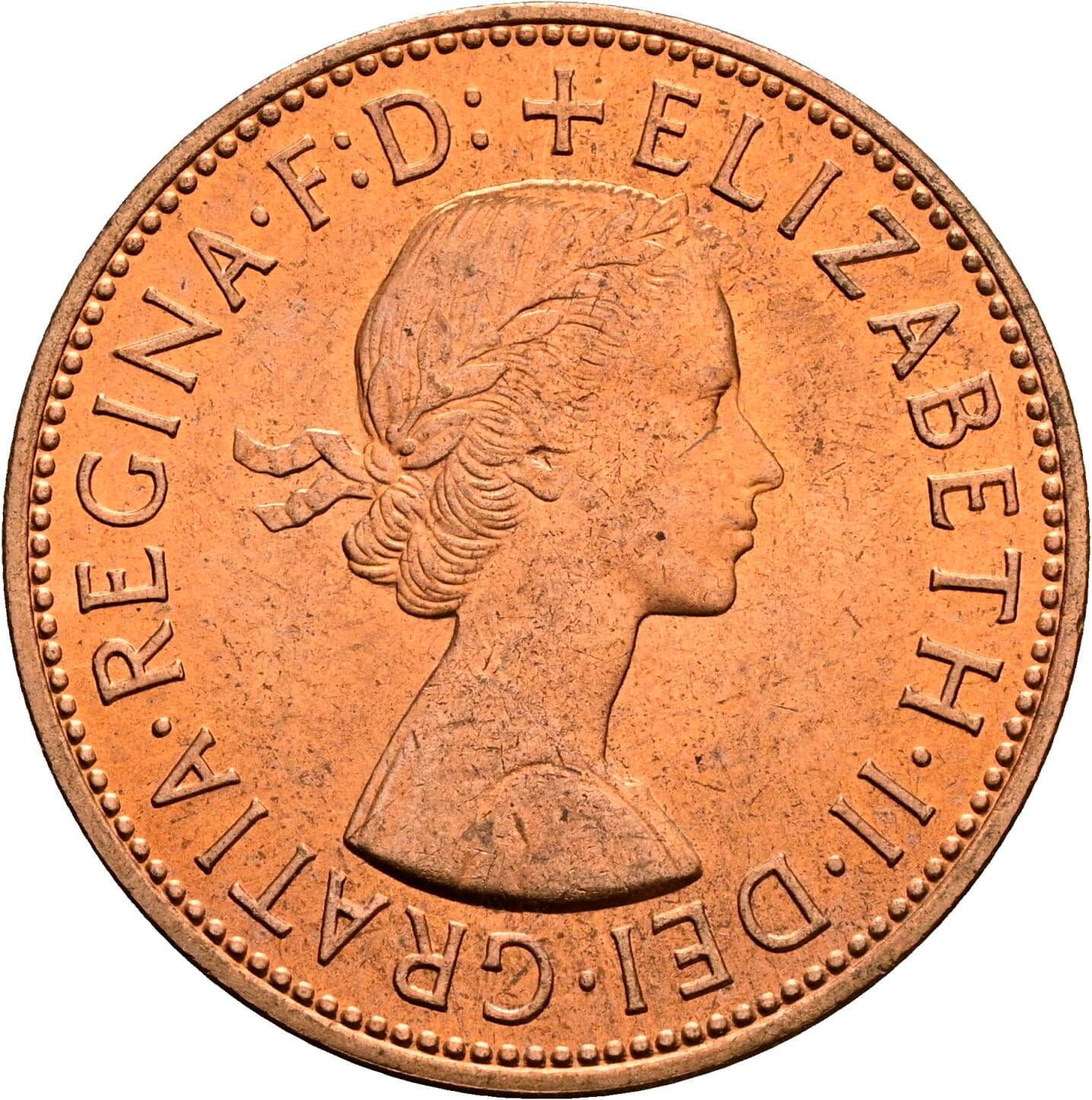 1 Penny Elisabeth II. 1952-2022 1967 – Vorderseite