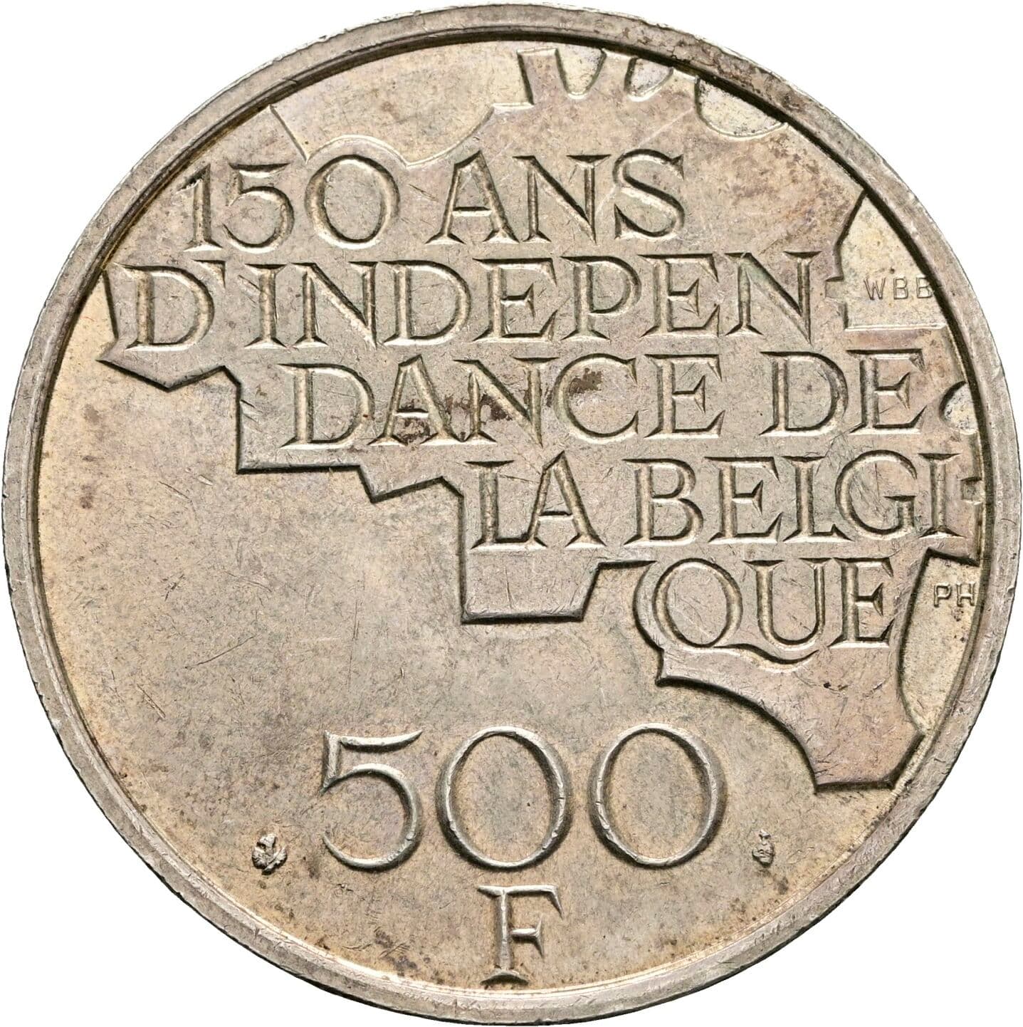500 Francs Baudouin I. (1951-1993) 1980 – Rückseite