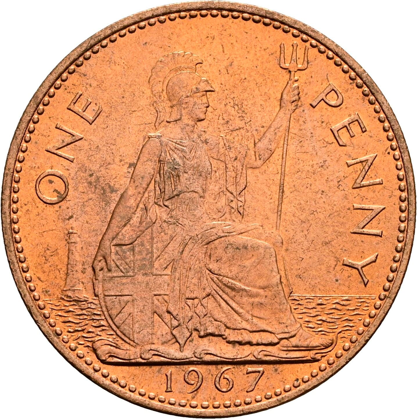 1 Penny Elisabeth II. 1952-2022 1967 – Rückseite