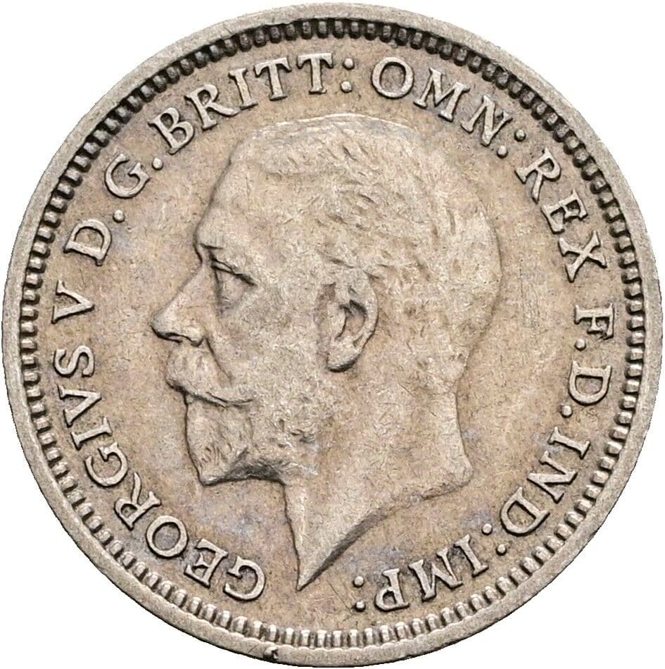 3 Pence George V. 1934 – Vorderseite