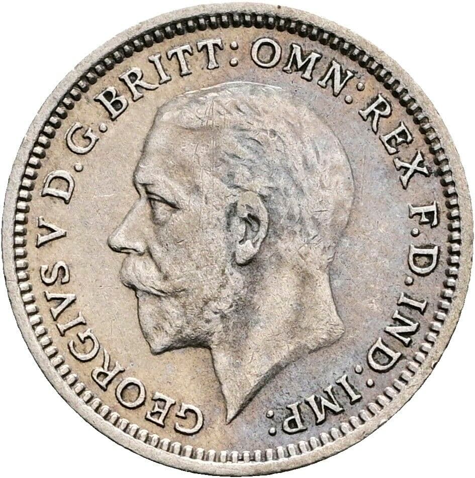 3 Pence Georg V. (1910-1936) 1935 – Vorderseite