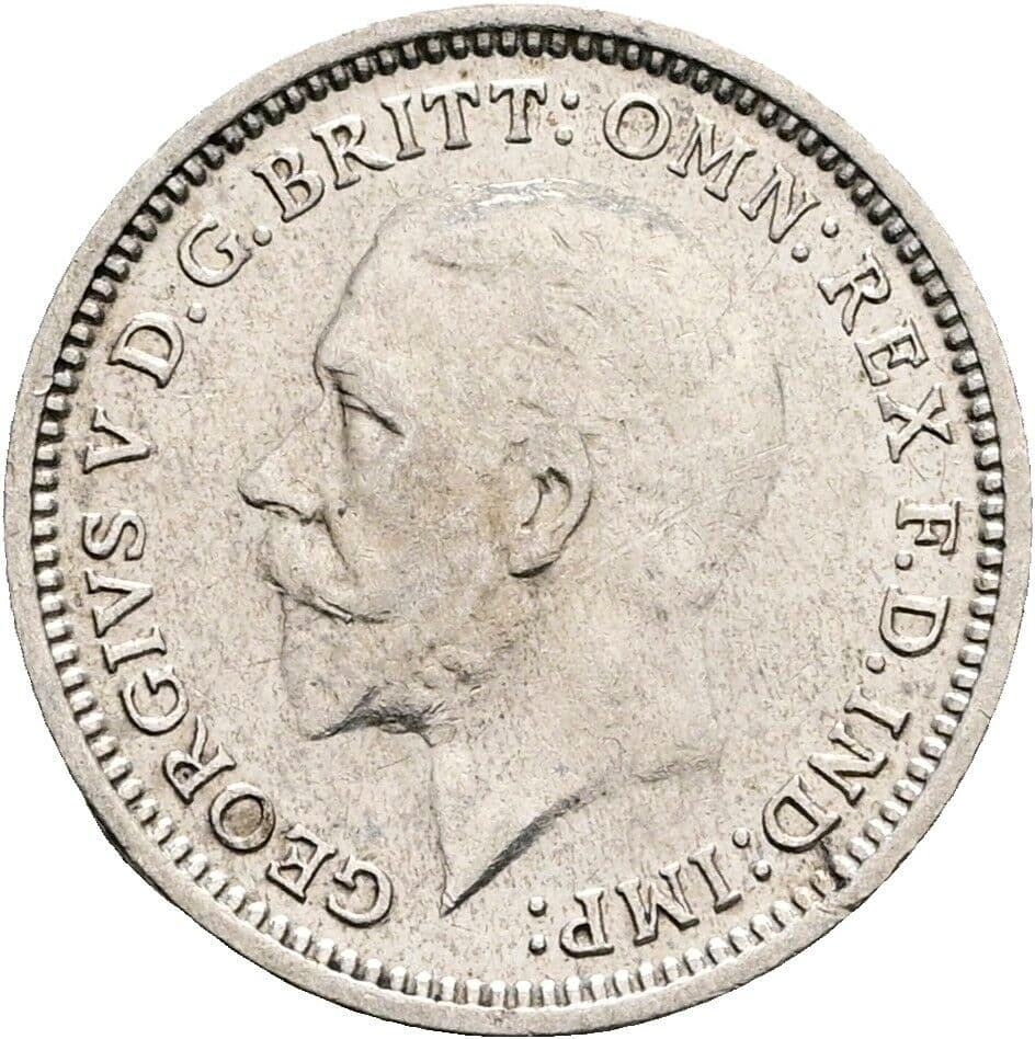 3 Pence Georg V. (1910-1936) 1933 – Vorderseite
