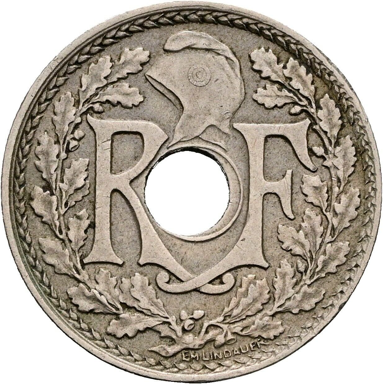10 Centimes 1931 – Rückseite