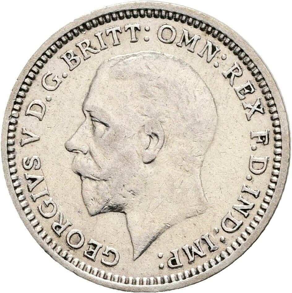 3 Pence Georg V. (1910-1936) 1934 – Vorderseite