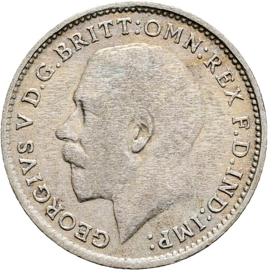 3 Pence Georg V. (1910-1936) 1920 – Vorderseite