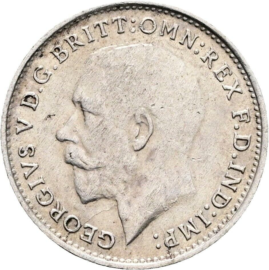 3 Pence George V. 1921 – Vorderseite