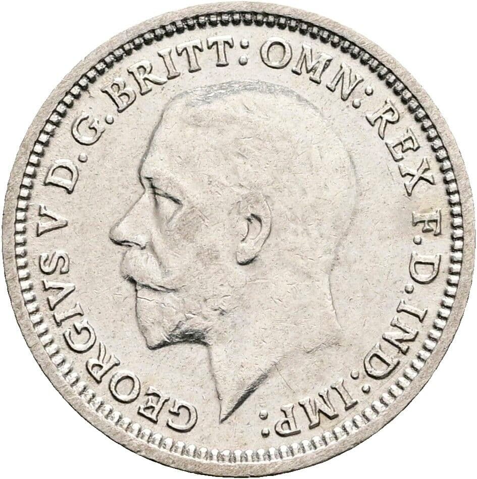 3 Pence Georg V. (1910-1936) 1935 – Vorderseite