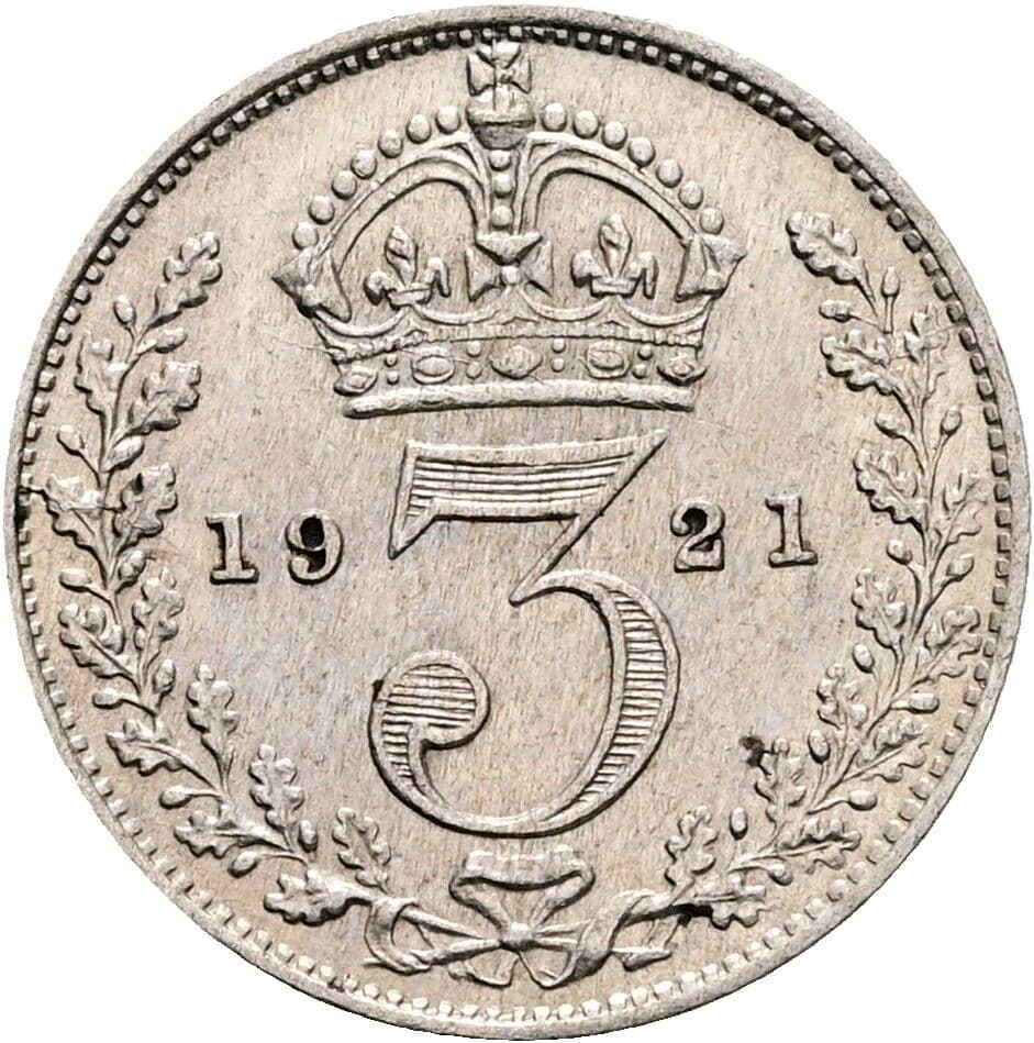 3 Pence George V. 1921 – Rückseite