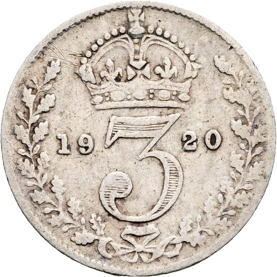 3 Pence George V. 1920 – Rückseite