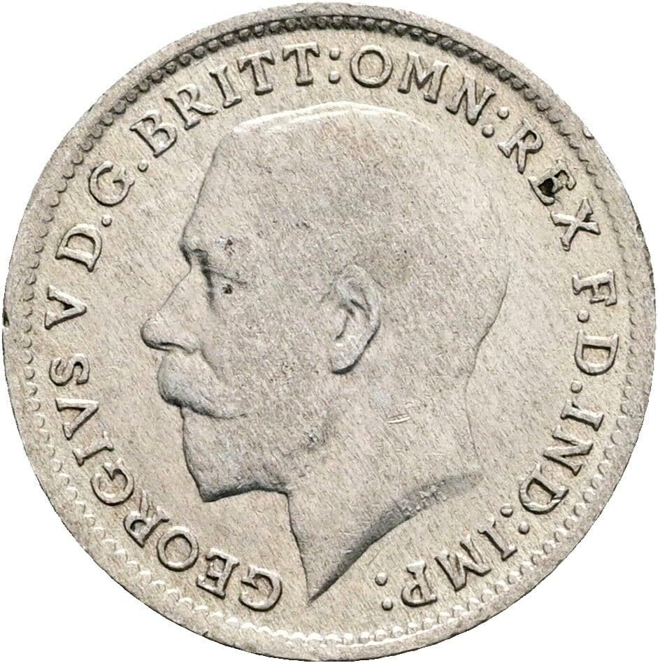 3 Pence Georg V. (1910-1936) 1920 – Vorderseite