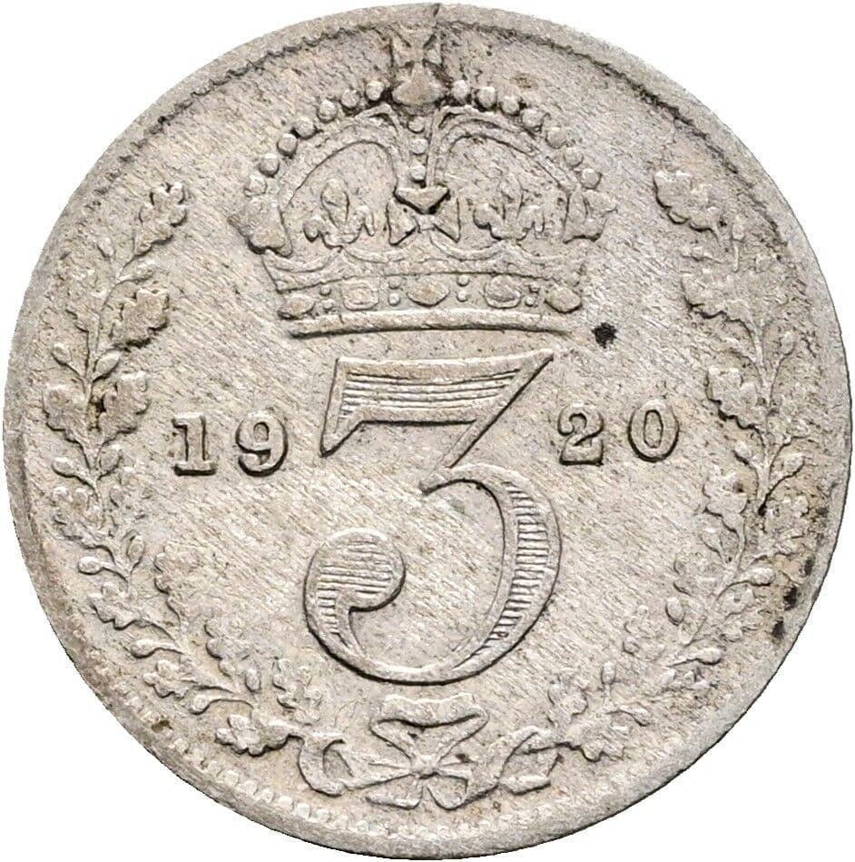 3 Pence George V. 1920 – Rückseite